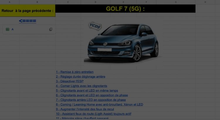 Coding VCDS VW Golf7