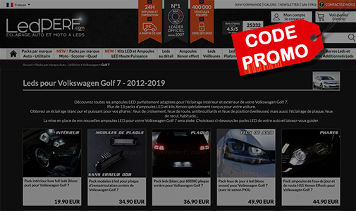ledperf code reduction VW Golf 7